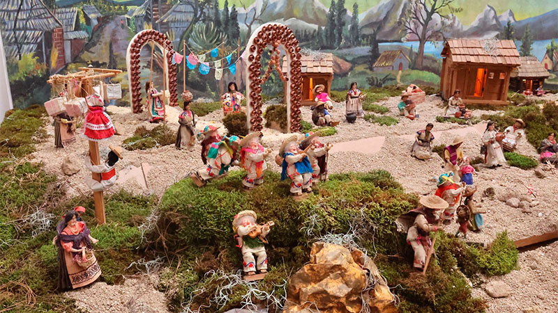 Conoce el peculiar nacimiento purépecha que exhibe el Museo de Arte Colonial