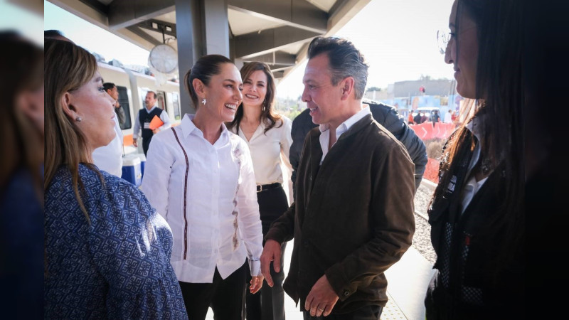 Sheinbaum visita Jalisco; supervisa obras del nuevo Tren Ligero 