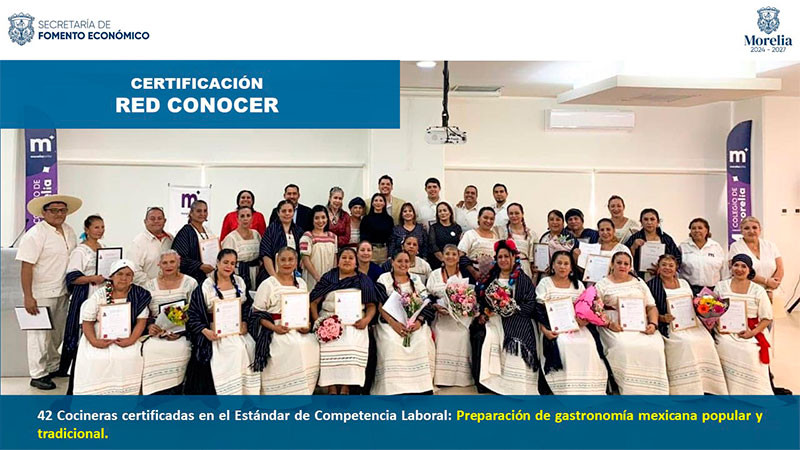 Gobierno de Morelia fomenta capacitación de cocineras y cocineros 