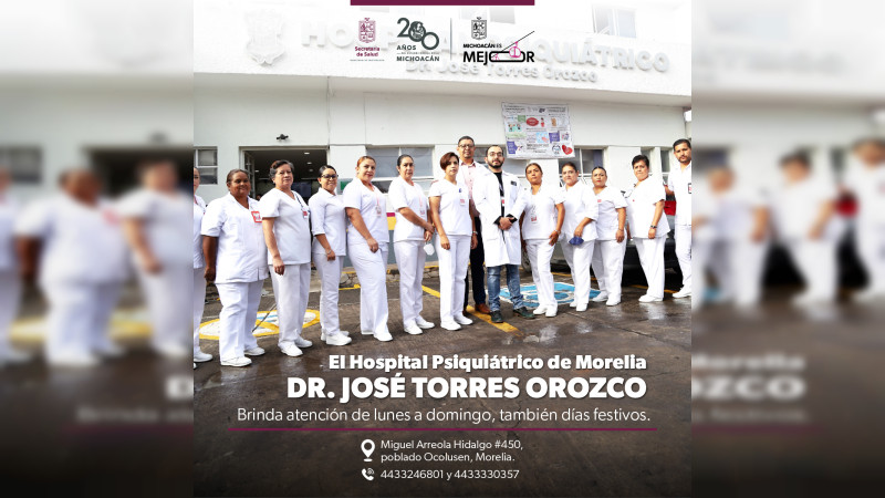 Hospital Psiquiátrico brindará servicio los días 31 de diciembre y 1 de enero 