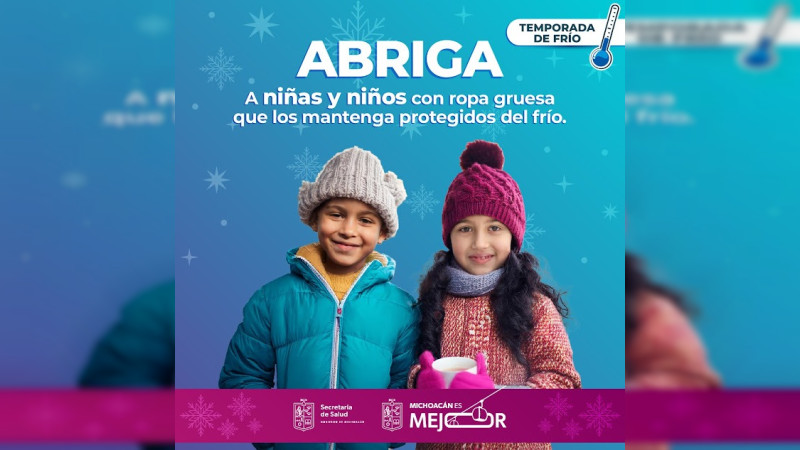 Sigue estas recomendaciones del sector salud para protegerte del frío 