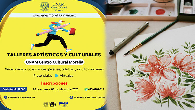 UNAM Centro Cultural inicia inscripciones a nuevos talleres presenciales y en línea 