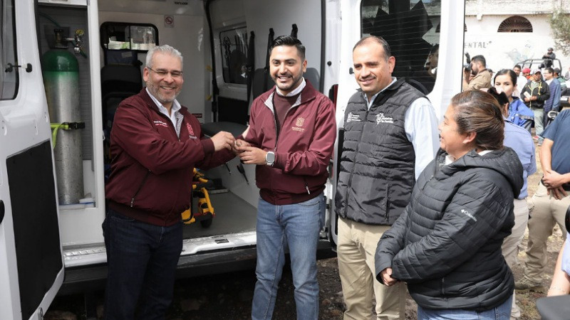 Entrega Bedolla ambulancia a Huandacareo; se beneficiarán 12 mil habitantes