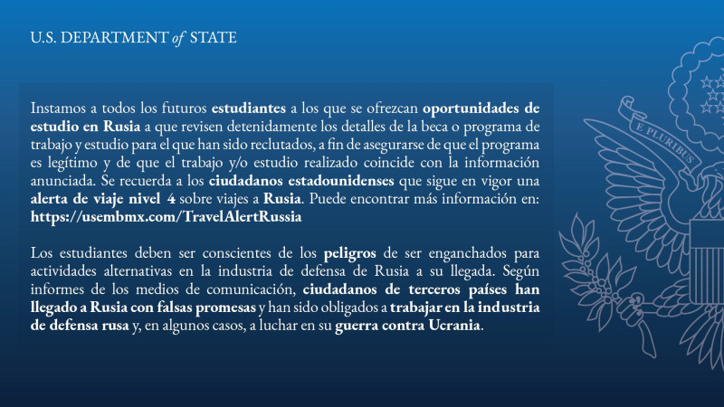 Alertan por falsas ofertas de becas y empleo en Rusia; “los reclutan en industria de defensa”