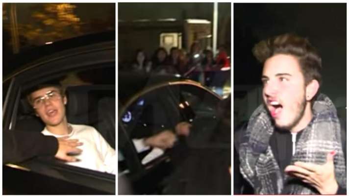 Justin Bieber golpea en la cara a uno de sus fans  