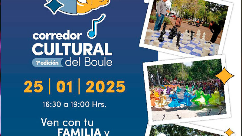 SeCultura Morelia invita al 'Corredor Cultural del Boule' este sábado 