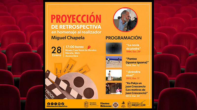 Harán homenaje al cineasta michoacano Miguel Agustín Chapela: Un Legado en Imágenes y Relatos 