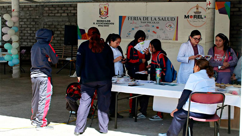 Llevan Ayuntamiento de Morelos servicios médicos a San Nicolás con la Feria de la Salud 