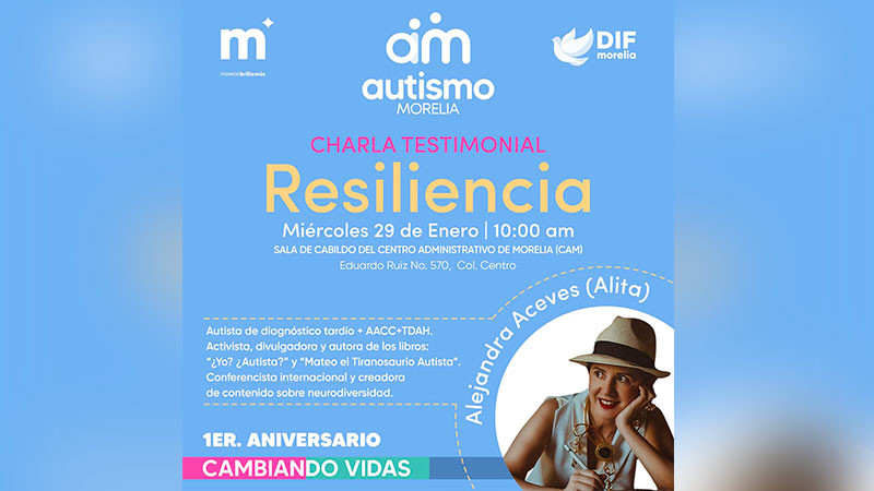 Con charla testimonial de ‘Alita’, DIF Morelia conmemorará aniversario de Autismo Morelia 