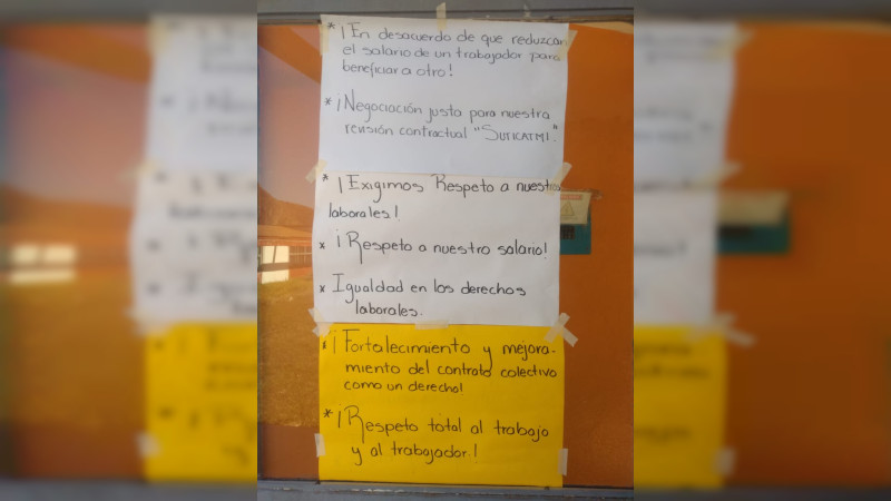 Trabajadores del Icatmi se manifiestan, piden revisión contractual justa