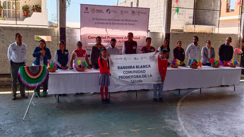 Toreo El Alto de Uruapan recibió la acreditación “Comunidad Promotora de la Salud” 