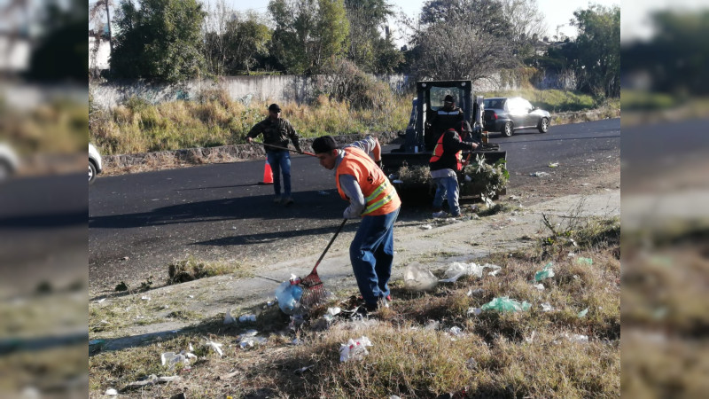 Gobierno de Morelia realiza jornadas integrales de limpieza en Colonia Industrial y Colinas del Sur
