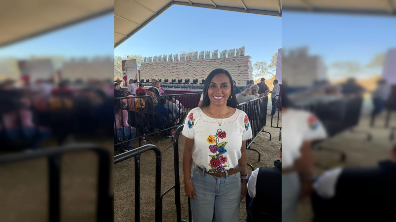 La presidenta Claudia Sheinbaum quiere mucho a Michoacán: Mary Carmen Bernal 