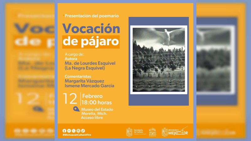 La Negra Esquivel presentará su poemario en el Museo del Estado de Michoacán
