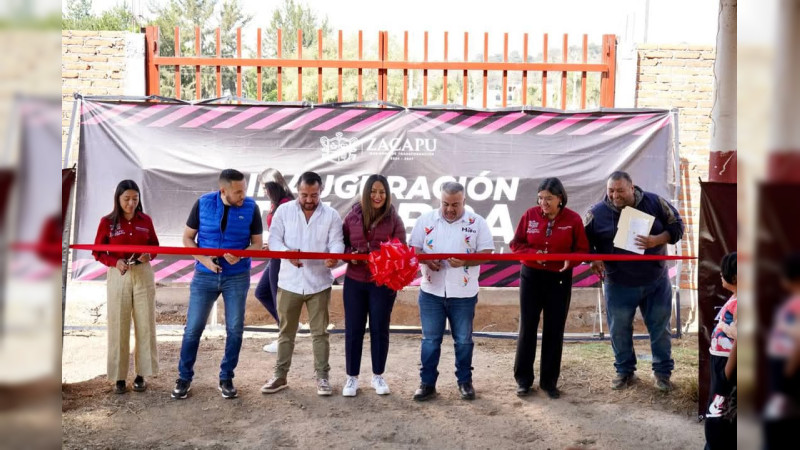 Inaugura Mónica Valdez barda perimetral en escuela Primaria Integral Ricardo Flores Magón de Zacapu