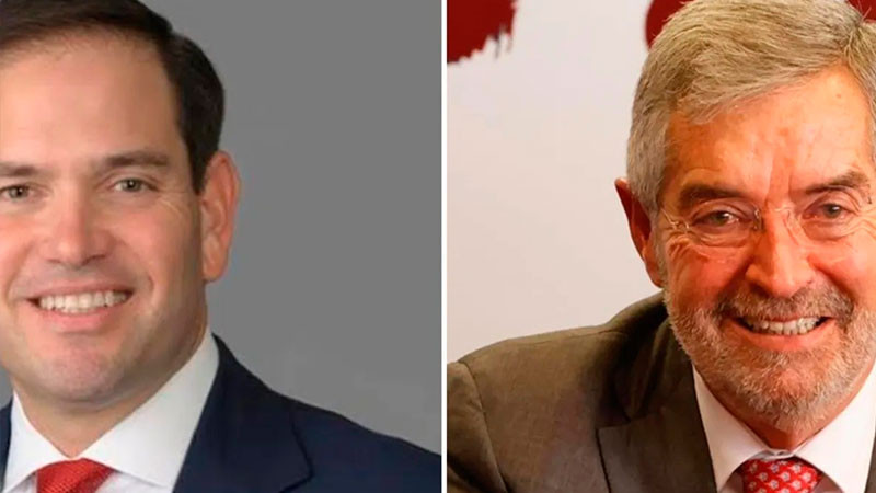 Juan Ramón de la Fuente y Marco Rubio hablan sobre tráfico de estupefacientes y migración 