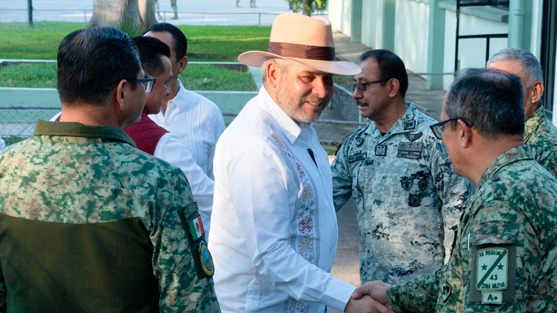 Bedolla consolida coordinación con la Defensa y Guardia Nacional 
