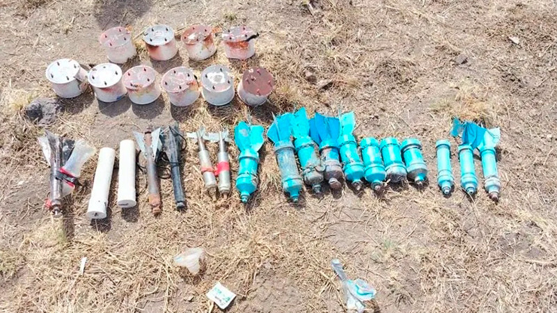 Aseguran 32 artefactos explosivos caseros en Sinaloa