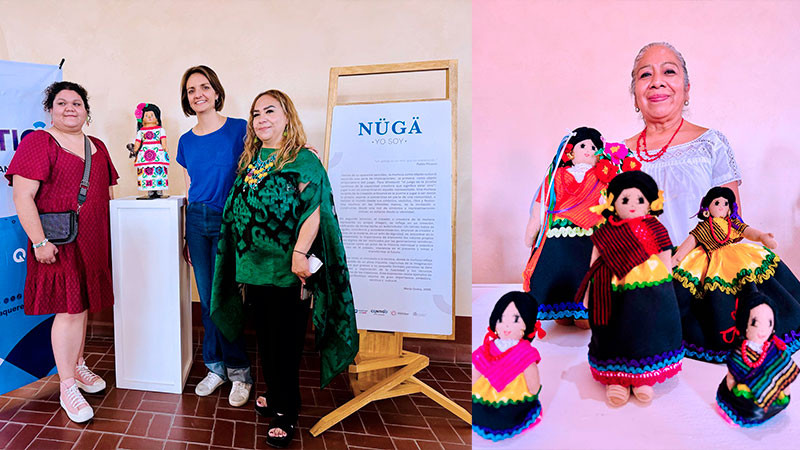 Llama titular de SECULT a visitar la exposición de muñecas Nügä en el CEART 