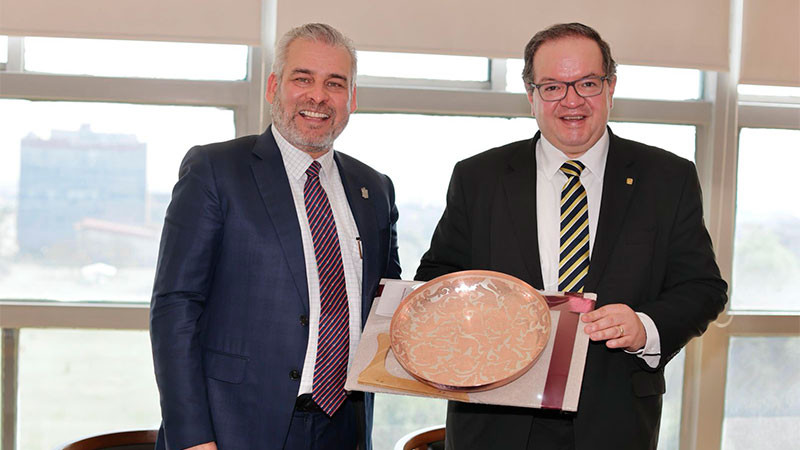 Reafirman Bedolla y rector de la UNAM colaboración para el desarrollo 