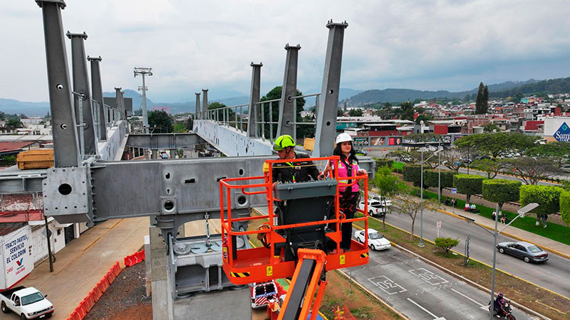 Teleférico de Uruapan con avance del 66 por ciento: Gladyz Butanda 