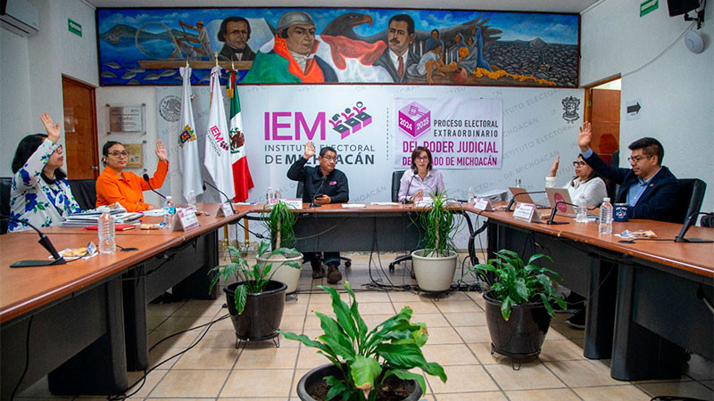 Aprueba el IEM recepción de listados de las candidaturas de la elección del Poder Judicial  