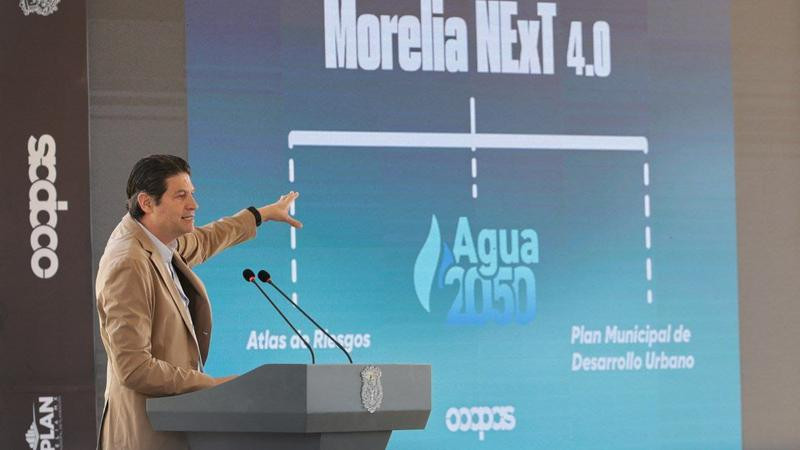 Presenta Alfonso Martínez el Plan Hídrico; garantizará agua por los próximos 25 años en Morelia 