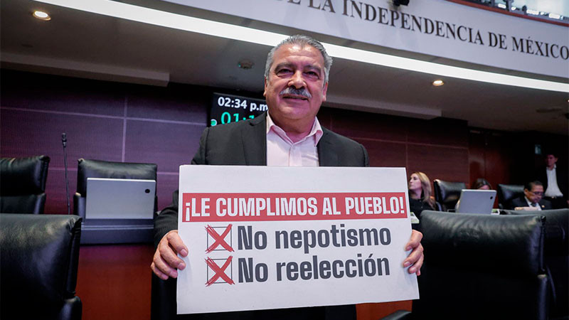 Prohibir reelección y nepotismo reivindica la lucha histórica de México: Morón 