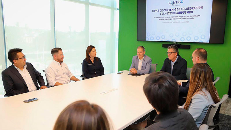 Firma Comisión Estatal de Aguas de Querétaro convenio de colaboración con el ITESM 