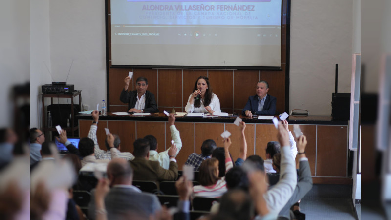 Ratifica CANACO Servytur Morelia a Alondra Villaseñor como Presidenta 