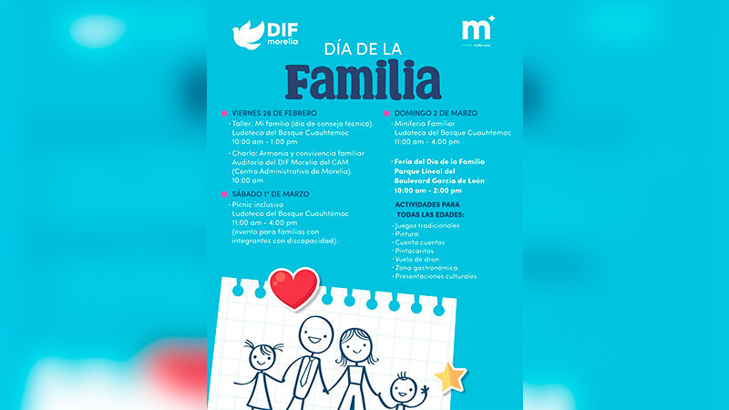 DIF Morelia invita a celebrar el Día de la Familia  
