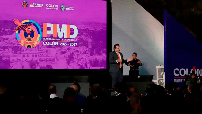 Presenta Gaspar Trueba, el Plan de Desarrollo Municipal de Colón 2024-2027 