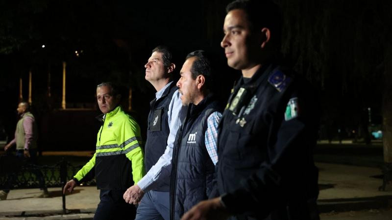 Encabeza Alfonso Martínez operativo de seguridad y supervisión de luminarias en Morelia 