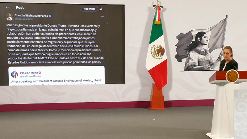 Fue una llamada de "mucho respeto", informa Sheinbaum sobre conversación con Trump 