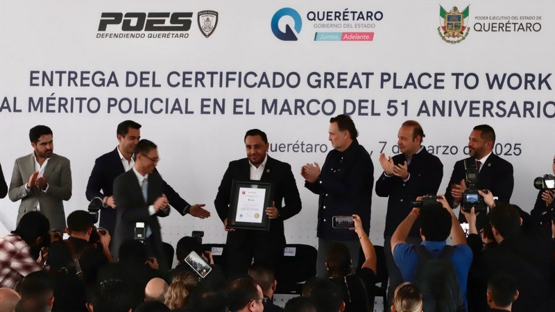 Entregan reconocimiento al Mérito Policial en Querétaro 