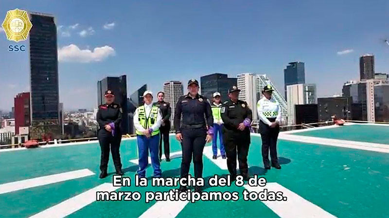 Serán 800 policías mujeres las que vigilarán la marcha por el 8M en CDMX 
