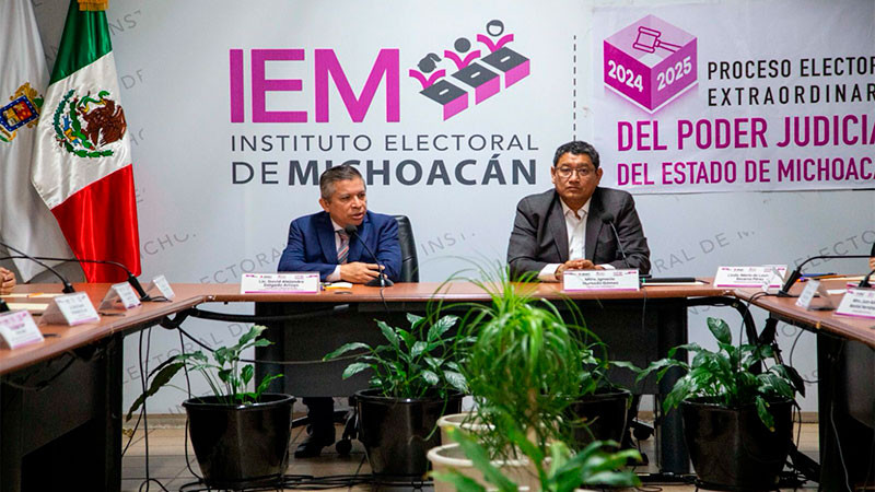 INE y IEM firman convenio de colaboración para el Proceso Electoral del Poder Judicial de Michoacán 2024-2025 