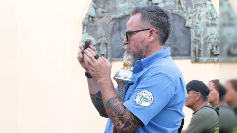 Querétaro City Pipe Band; muestra el folclor escocés en el jardín del Arte
