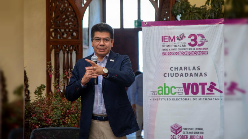 IEM comparte al consejo ciudadano de Morelia sobre el proceso electoral judicial 