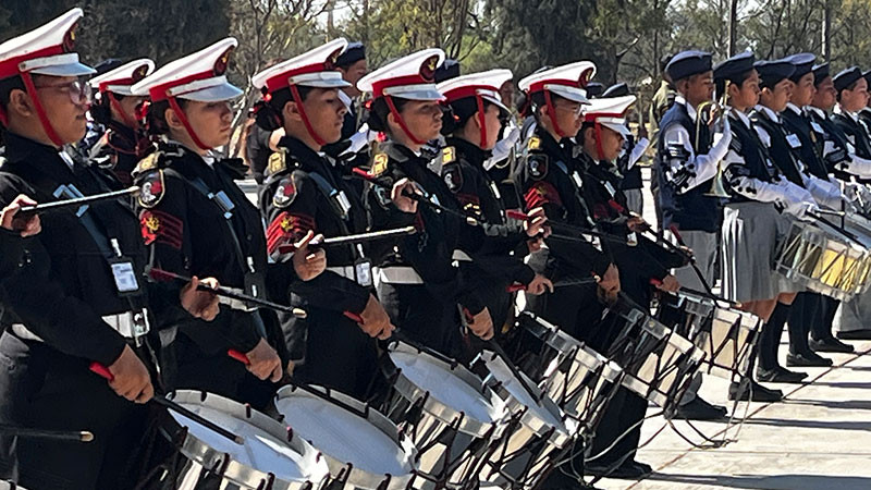 Gana Secundaria Luis Donaldo Colosio concurso estatal queretano de Bandas de Guerra 