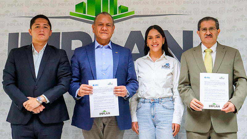 IMPLAN y UTEC firman convenio por el desarrollo educativo de los jóvenes morelianos 