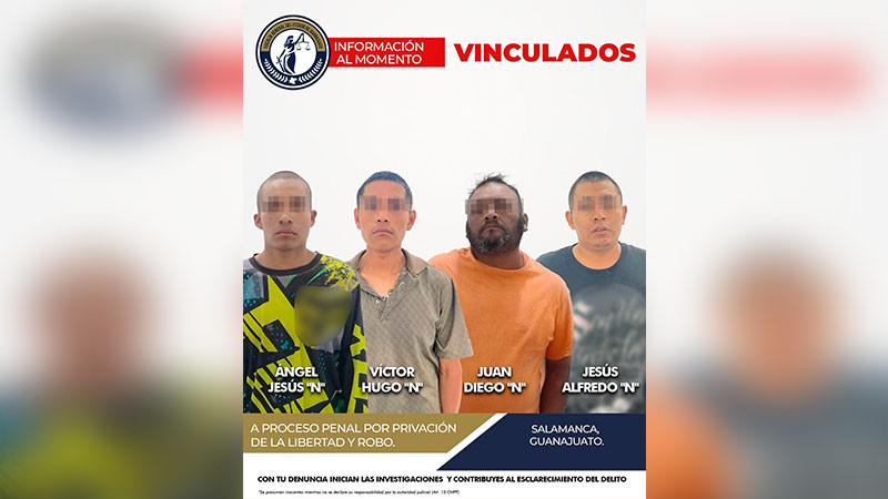 Desmantelan célula delictiva en Salamanca; cuatro detenidos por secuestro y robo 