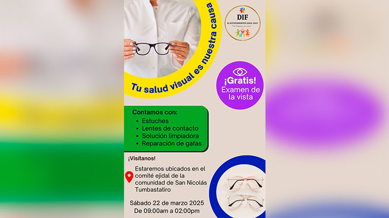 Pone en marcha Ayuntamiento de Morelos acciones en pro de la salud visual para sus habitantes 