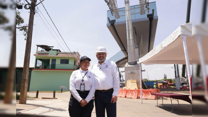 Teleférico de Uruapan con 75% de avance en su construcción: Bedolla
