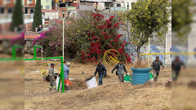 Ayuntamiento de Morelia realiza Jornada de Limpieza en Real Punhuato 