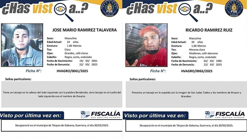 Buscan a tres jóvenes desaparecidos en Tecpan de Galeana, Guerrero