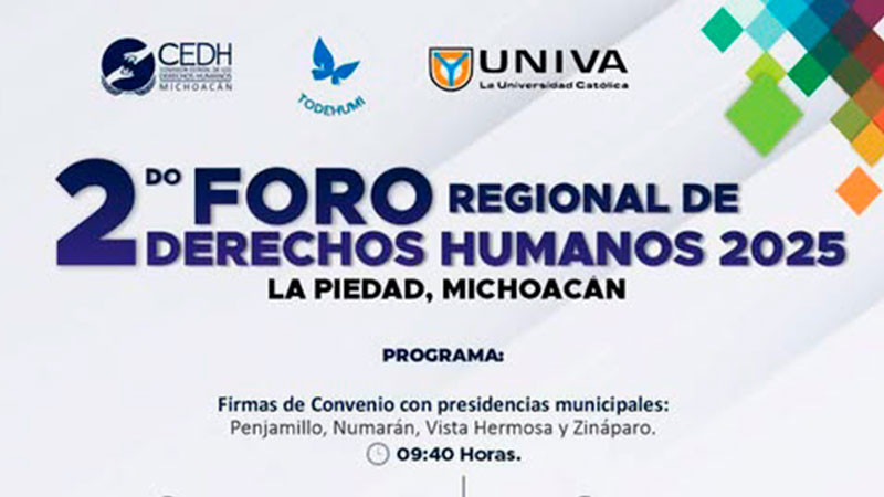CEDH anuncia que La Piedad recibirá el Segundo Foro Ciudadano de Derechos Humanos 