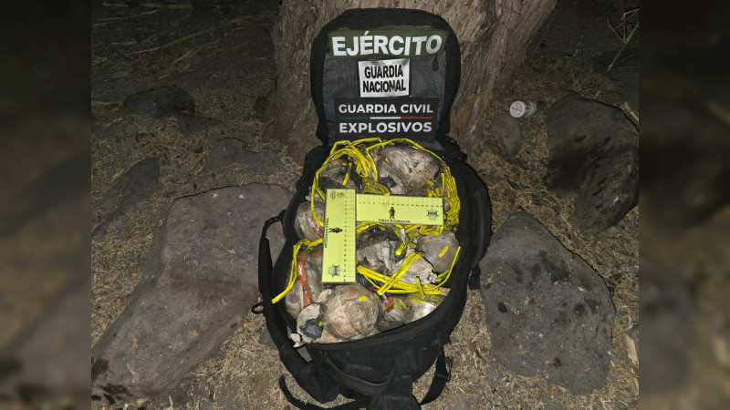 Localizan y destruyen 20 explosivos del crimen en Buenavista, Michoacán: Suman 37 artefactos asegurados en 2 días  