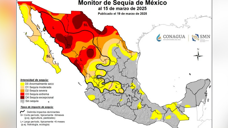 Empeora sequía en México; pasa de moderada a excepcional  