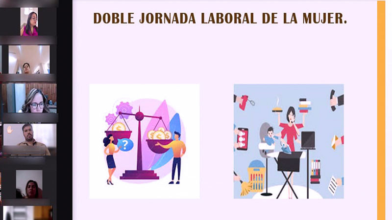 En actividad académica del Poder Judicial de Michoacán, analizan la doble jornada laboral de la mujer 